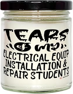 Funny Electrical Equip Installation Repair Professor Teacher Candle Tears of My Electrical Equip Installation Repair Students 9oz Vanilla Scented Soy Wax Candles