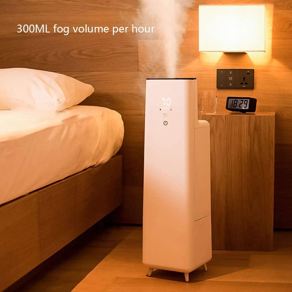 Umidificatore per Camera da Letto Riempimento Dall'Alto 5,5 L Grande capacità per Grandi Stanze Umidificatore A Ultrasuoni A Nebbia Fredda, per Casa, Soggiorno, Cameretta