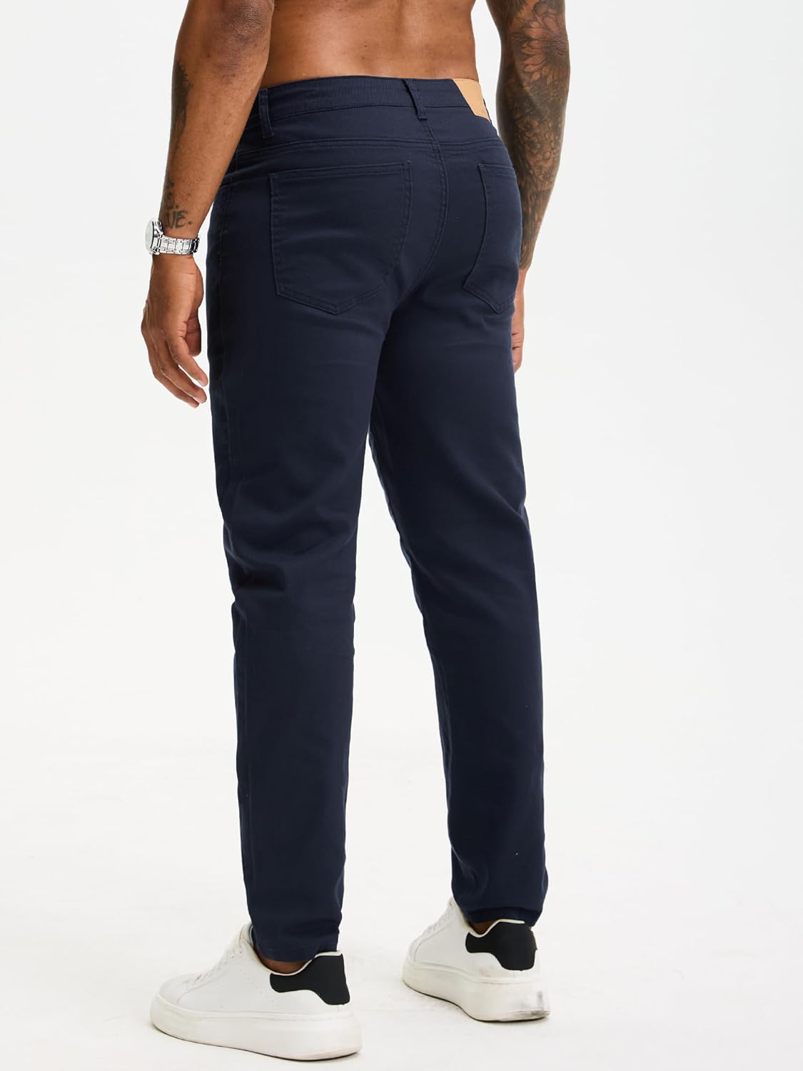 JEMLDL Men's Slim Fit Skinny Stretch Jeans Fashion Dress Casual Tapered Denim Pants with 5 Pockets - Image 4