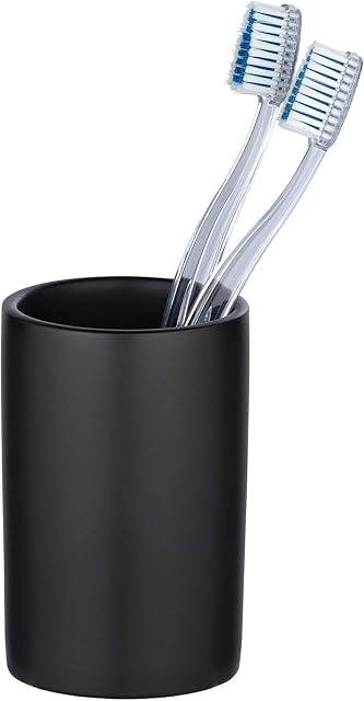 Wenko Polaris Ceramic Toothbrush Cup, Diameter 7.5 x 11.2 cm