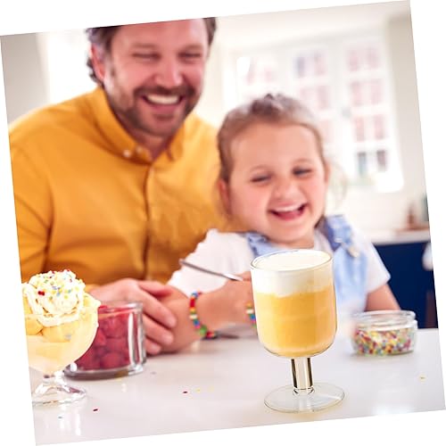 Vista 3 de DECHOUS Copas de agua Postre Shot Cups Mini Trifle Bowls Copa de cáliz de vino Taza de cáliz Taza de pastel de suciedad Copas de Sundae Vasos