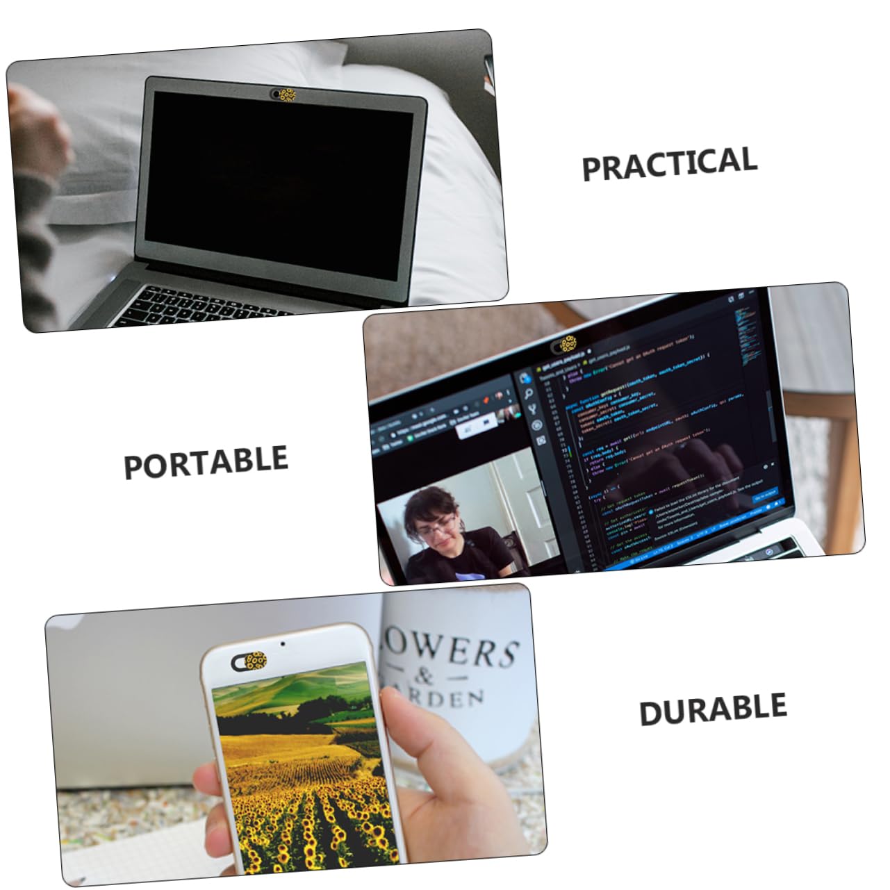 3er Set Süße Webcam-Abdeckungen | Hunde-Design Für Laptop & Smartphone