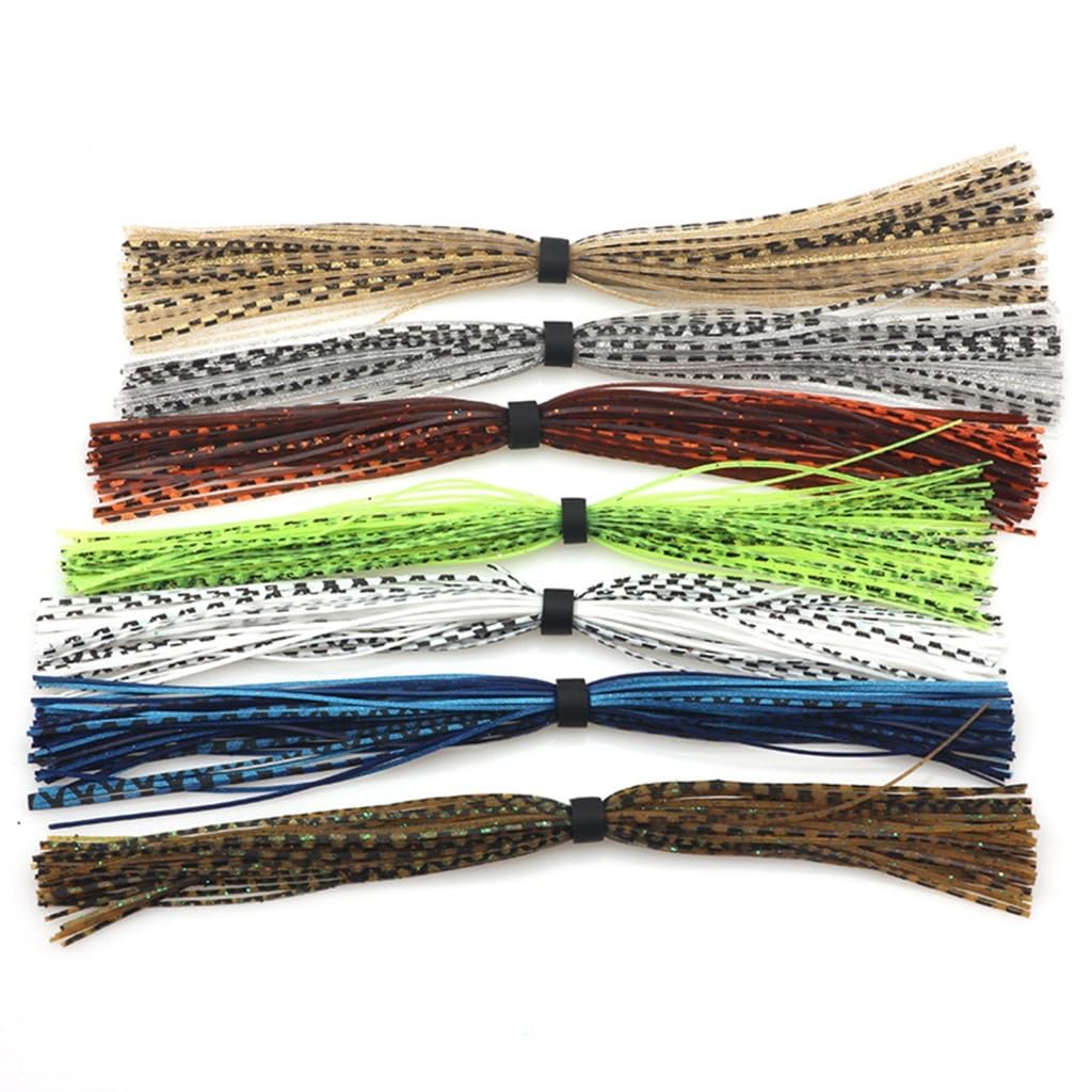30 Jupes En Silicone Pour Jig – Couleurs Assorties, Souples Et Durables – Leurres De Pêche Interchangeables Pour Eau Salée, Lac, Rivière Et Pêche Sous Glace