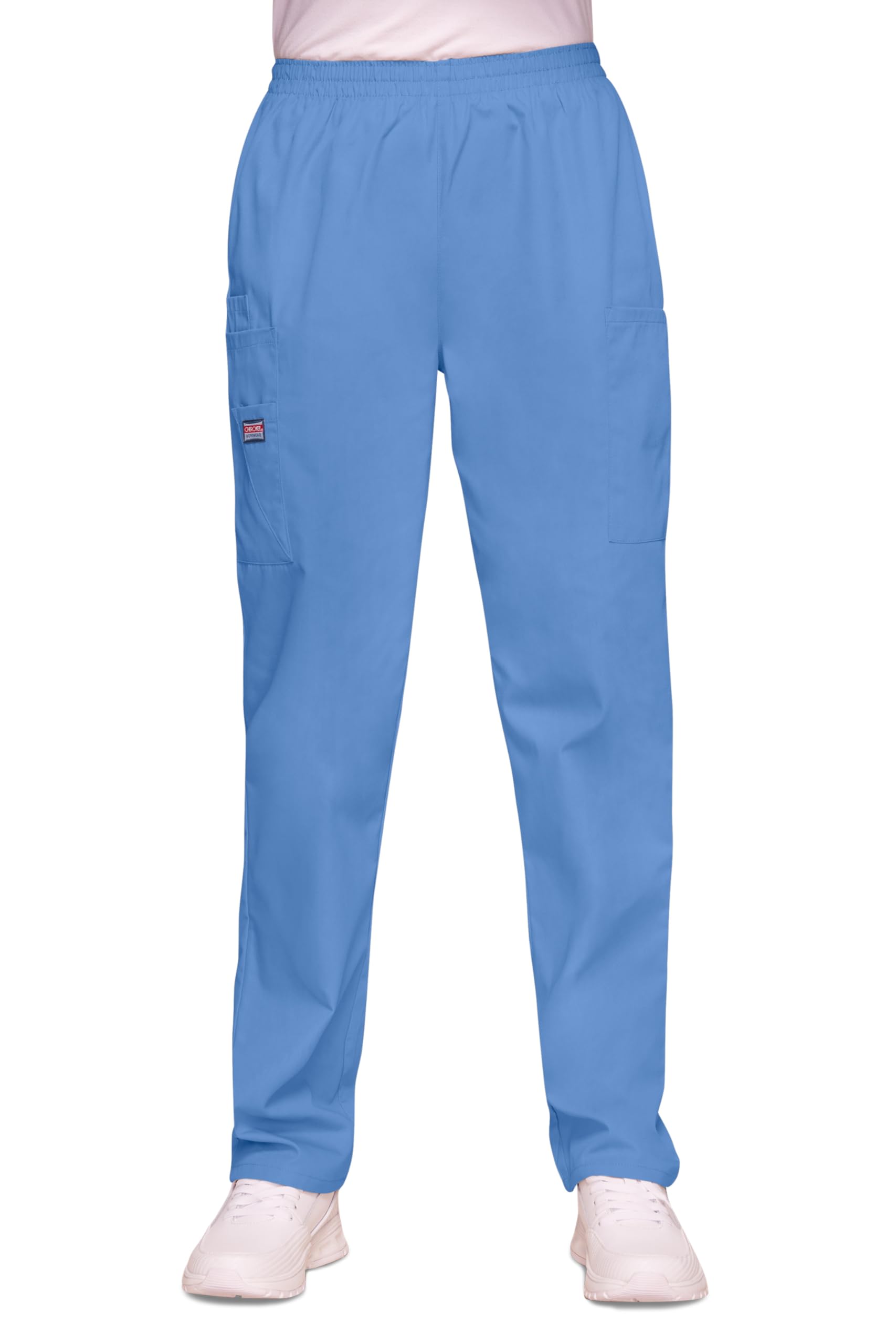 CHEROKEE Pantalones Uniformes para Mujer, Línea Originals, Azul (Celeste), S