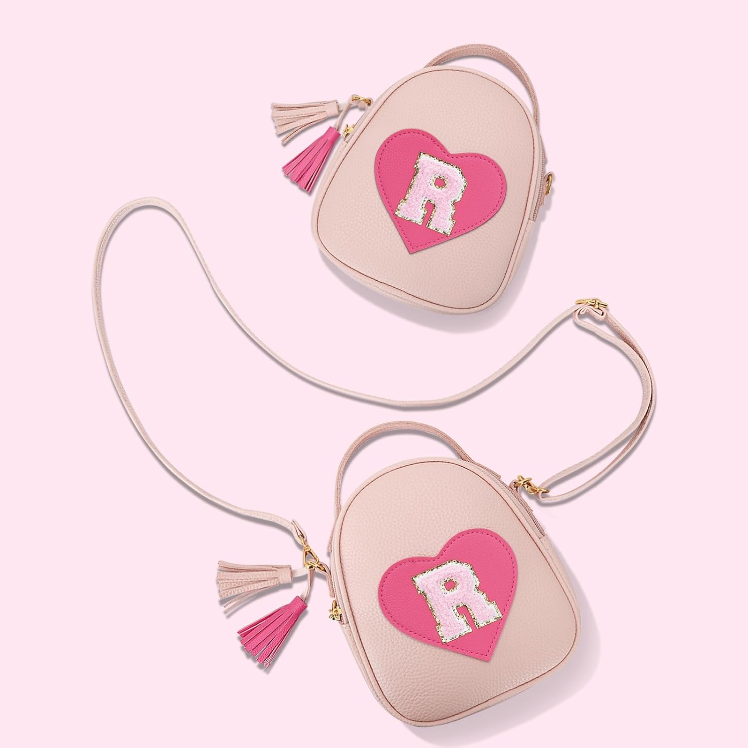 KKXIU Valentines Day Gifts for Kids Gifts for Girls Little Girl Crossbody Bag Small Backpack with Tassel (R) - Image 6