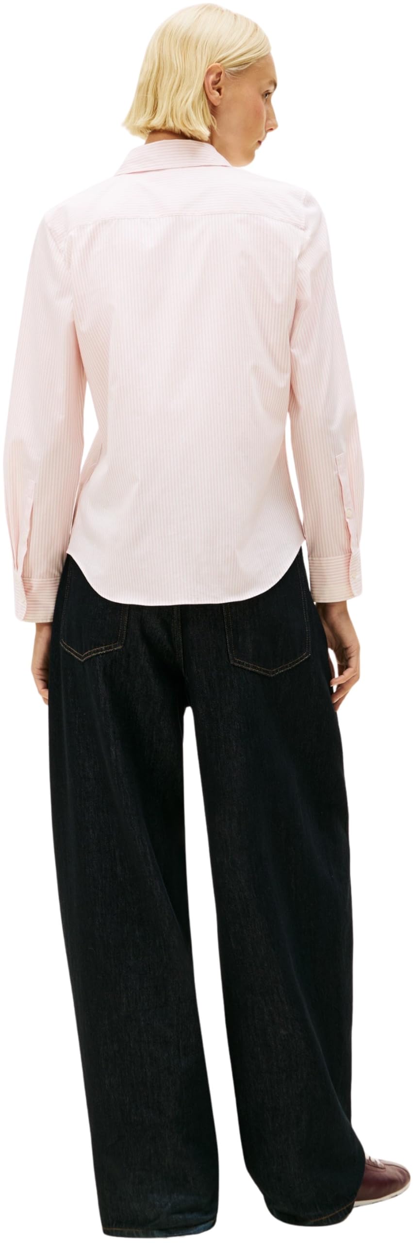 Tommy Hilfiger Camisa Mujer Poplin Regular con Cuello francés