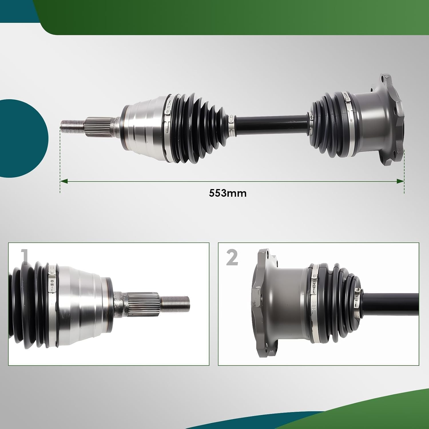 Front CV Axle Compatible with Avalanche Silverado Sierra 1999-2010 | Replace NCV3898 66-1325 CV Axle Shaft Assembly Front Left or Right