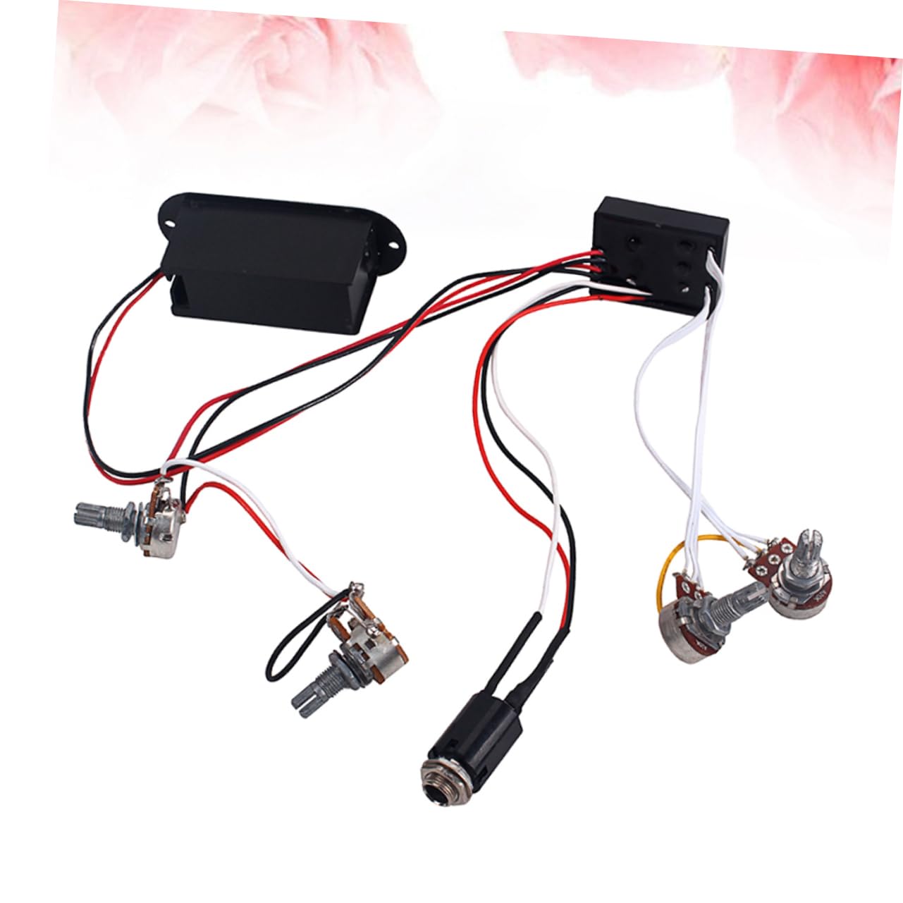 BESTonZON Bass Preamp Wiring Circuit 2 Band Eq Preamp Tone Control Harness Volume Tone Pots Active Pickup Set for Bass Guitar