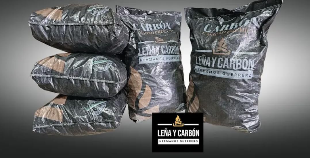 Carbón de Encina Barbacoa. Pack de 5 Sacos - 75 Kgs. Carbón de encina 100% Natural – Ideal para asadores, Parrillas y chimeneas. Barbacoa Carbon.