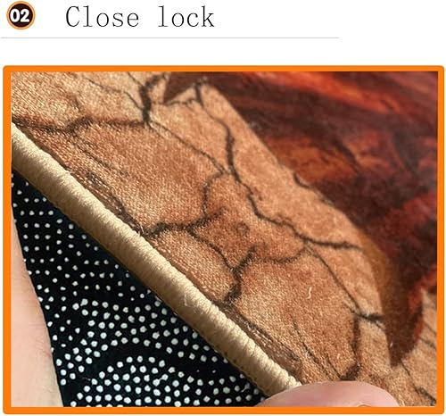 Miniatura 4 de Alfombra de ilusión óptica divertida con sensación de caída, para dormitorio, sala de estar, baño, alfombra geométrica de 79 x 63 pulgadas