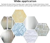 Vista 3 de Pyhodi Tendedero retráctil de acero inoxidable 304, cuerda resistente, fácil de usar e instalar, adecuado para baño, lavandería, exterior e