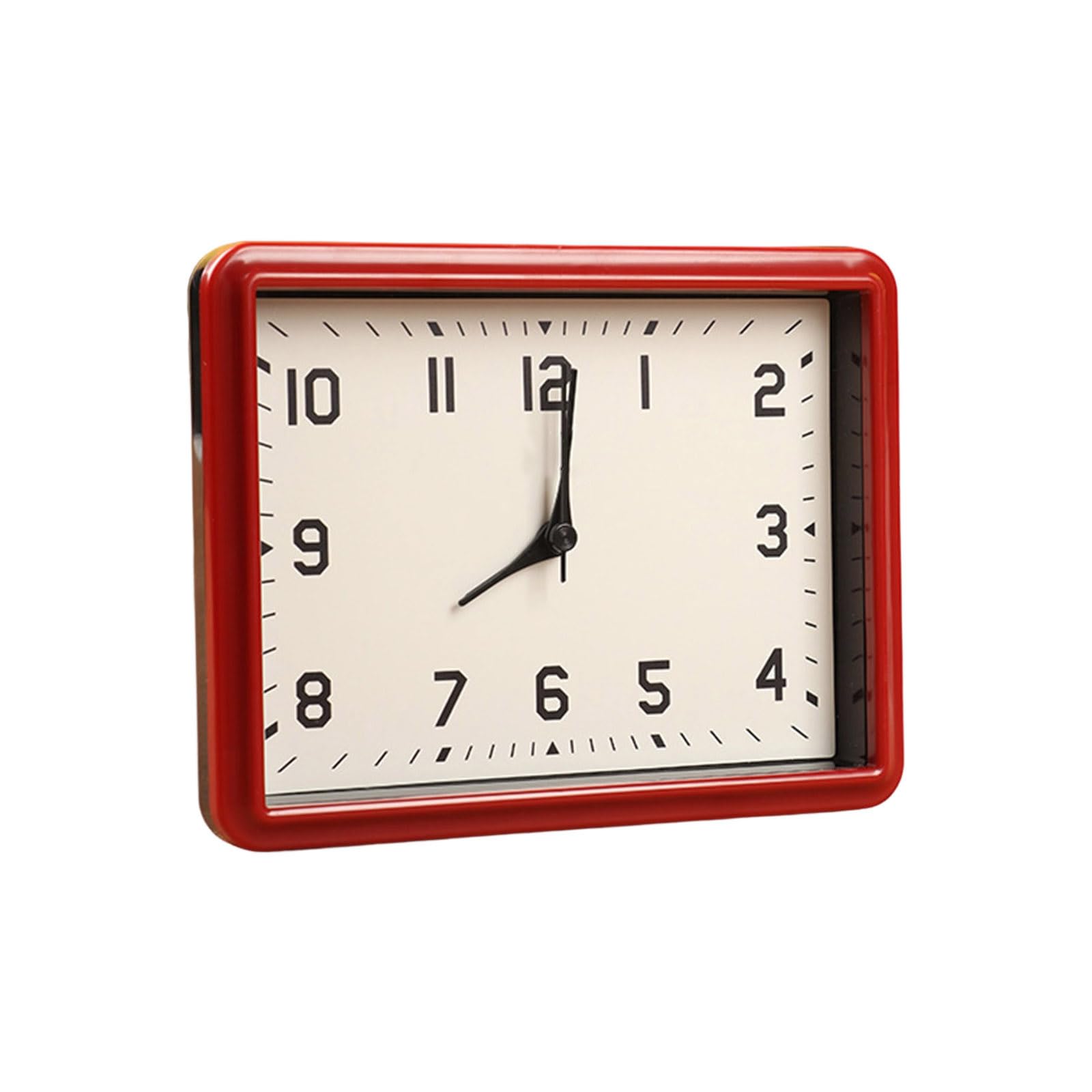 Kaeltsyn Red Quiet Movement Kids Alarm Clock With Arabic Numerals Modern Minimalists Battery Operated Table For Student Gift Battery Operated
