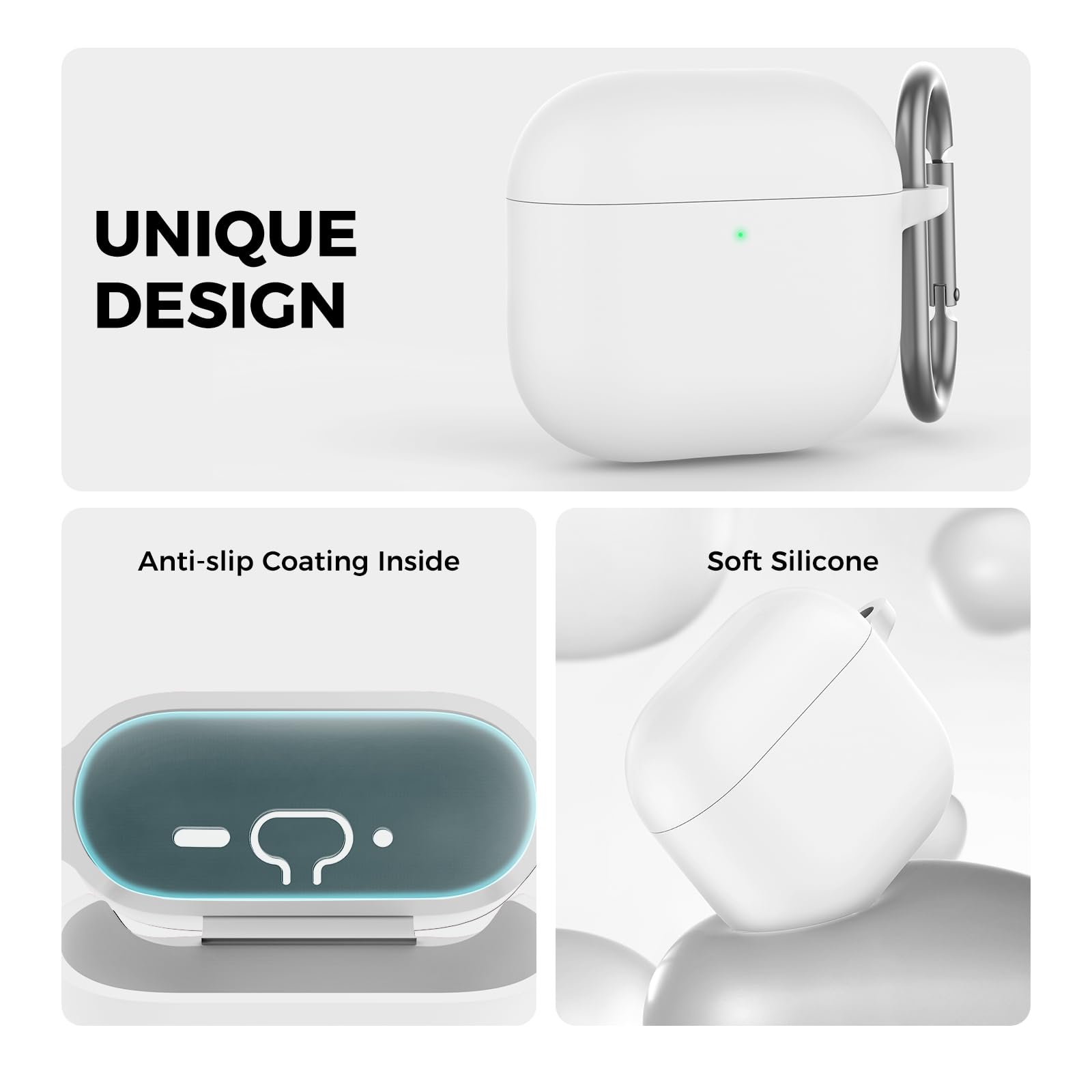 Amazon | AhaStyle AirPods 4 ケース カバー (2024) ソフトシリコーン