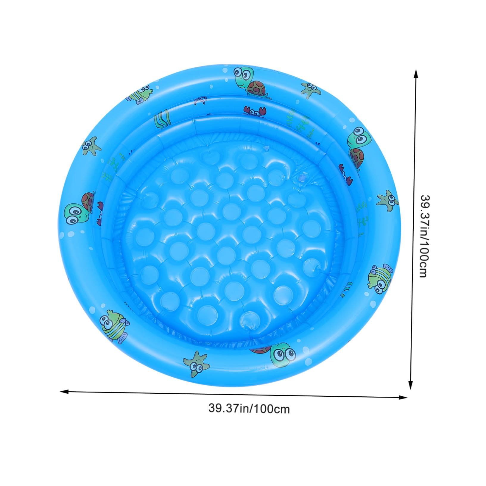 Piscina Tonda Gonfiabile a Tre Strati in Pvc Blu per Bambini