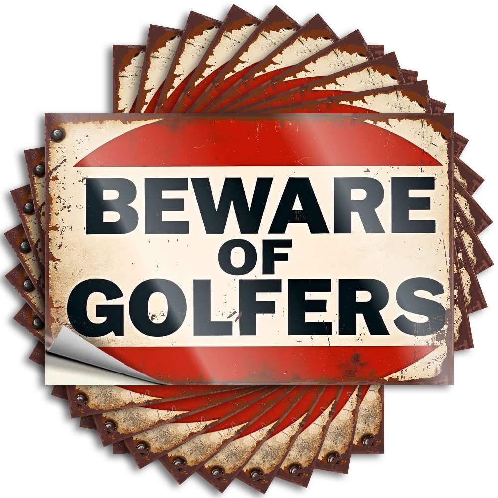 Beware of Golfers Aesthetic Feminist - Sticker Tumbler Waterproof Decal(8X12CM)