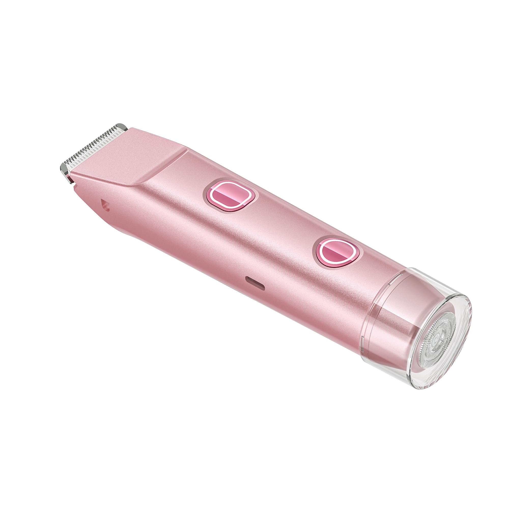 Bikini Line Trimmer for Women, Electric Shaver with Dual Ceramic Cutting Heads for Face, Underarm, Leg & Body Grooming
