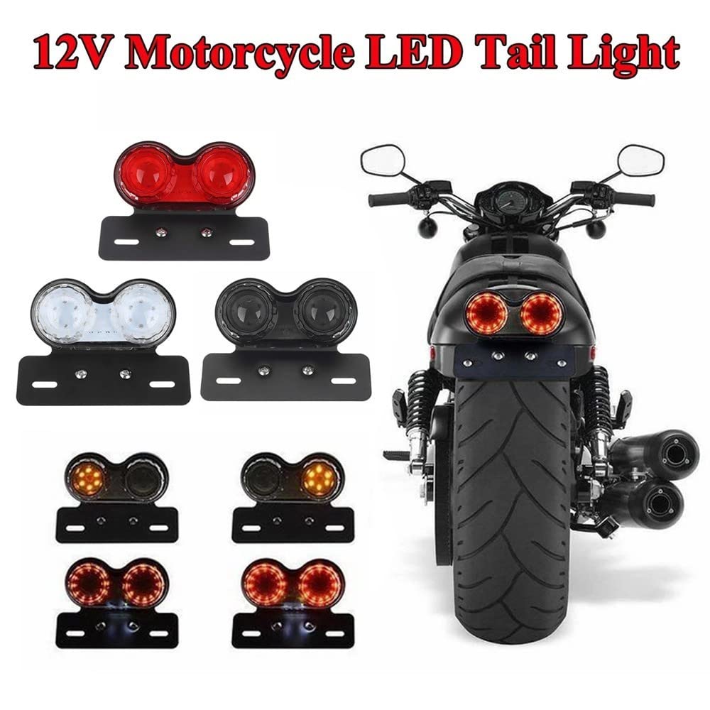 Światło Motocyklowe Retro Modernizacja Sygnał Led Kierunkowskaz Tylny Hamulec Stop Lampa światła Hamowania Wskaźnik Oświetlenia Tablicy Rejestracyjnej