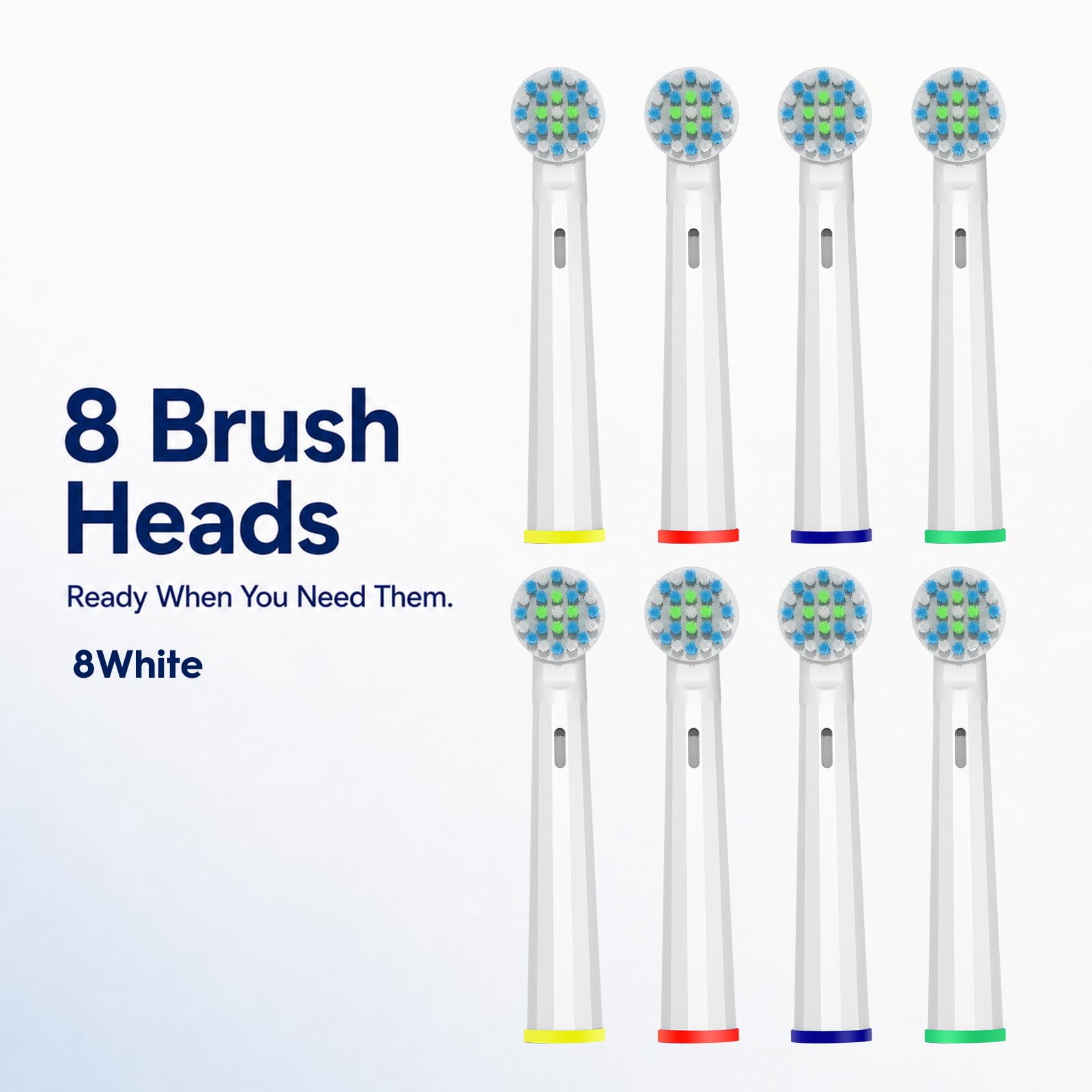 Cabezales de repuesto para cepillo de dientes Oral B, cabezales de cepillo sensibles a la cruz de Braun compatibles con Oral B Pro 1000 Genius X Smart 1500, 8 unidades