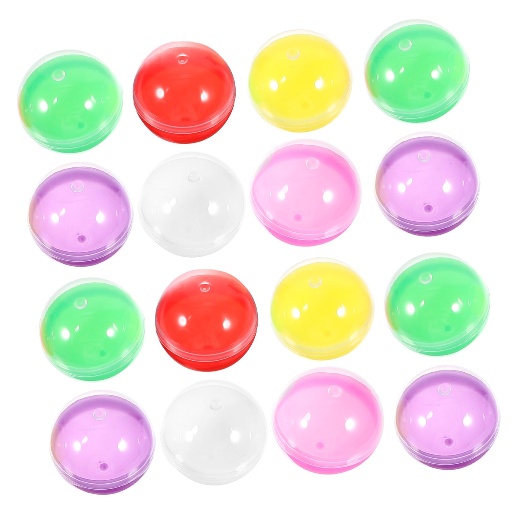 Abaodam Reusable Fillable Capsules 50pcs Shell Balls Vending Machine Balls for Candy Storage