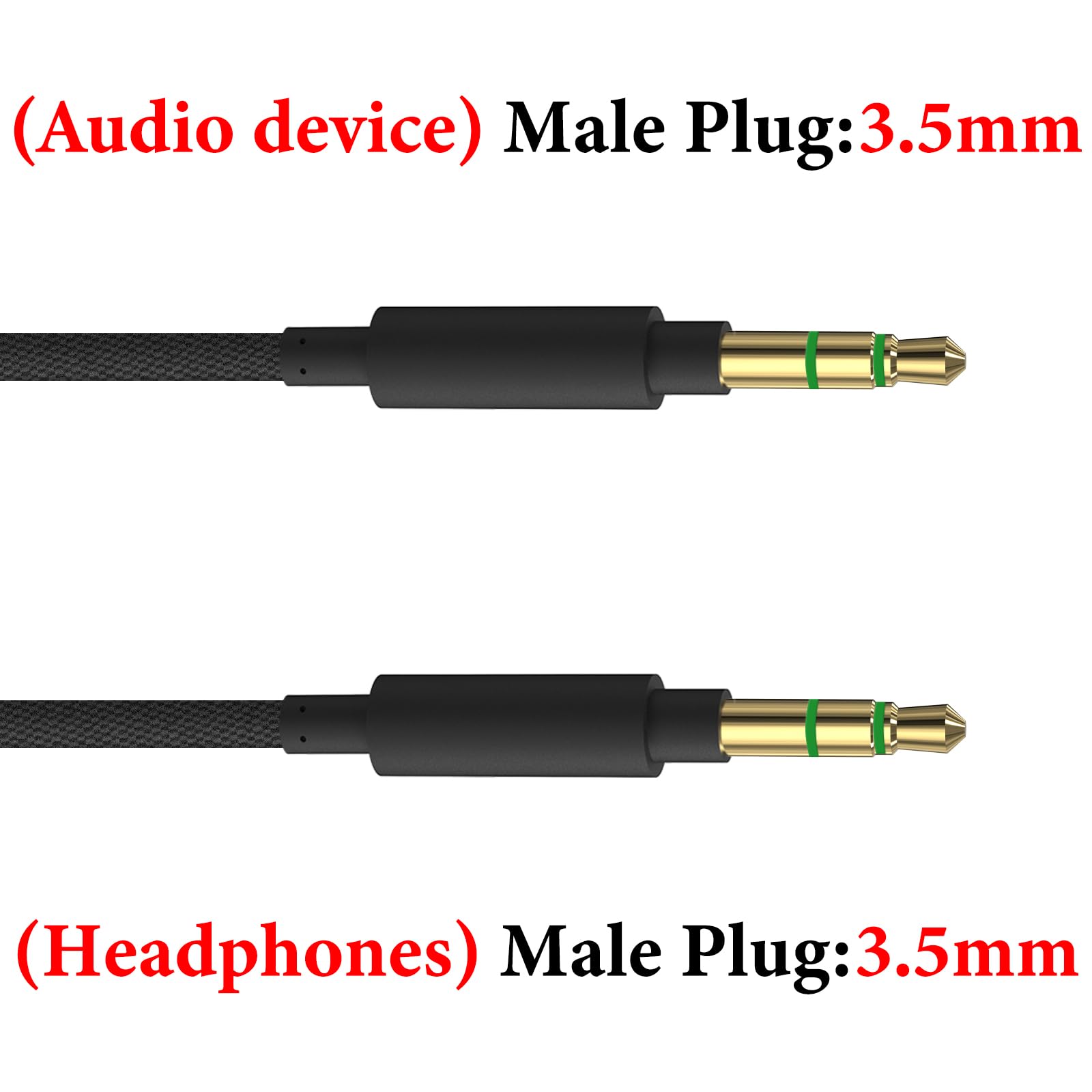 Kabel audio Geekria kompatybilny z Sony ULT WEAR, WH-XB920N/XB910N, WH-1000XM6/1000XM5/1000XM4, INZONE H5, 3,5 mm pleciony nylonowy kabel zastępczy stereo (4 ft/1,2 m)