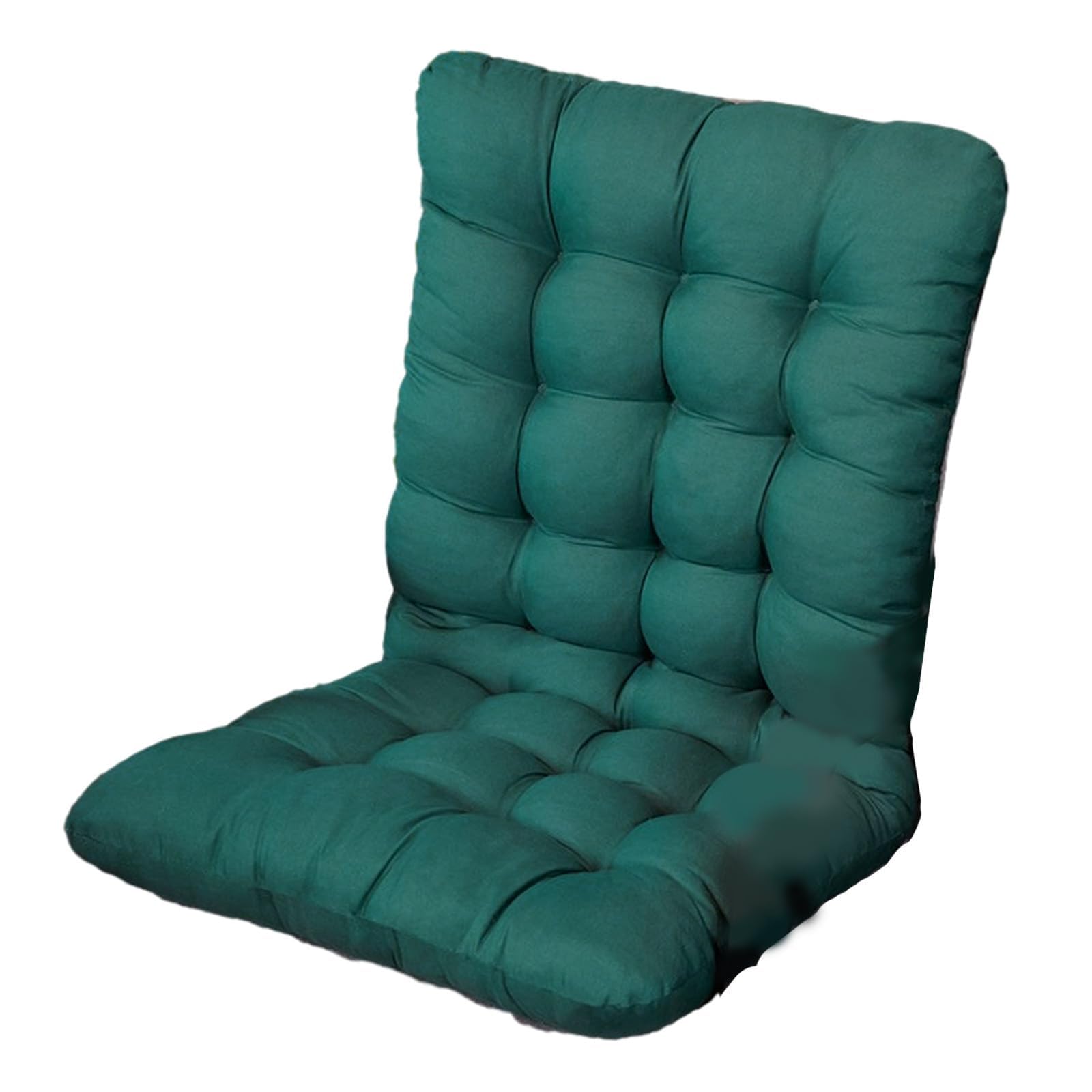 Garden Chair Cushions, Thickened Non-Slip Garden Chair Cushions with Back & Ties, 70x35cm High Resilience Sponge Seat Pads for Indoor, Outdoor, Home, Office, Patio, Garden (Green)