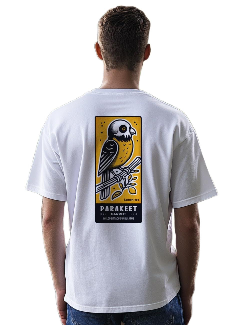 Camisetas Oversize de Algodón Blanco para Looks Urbanos Parrot L48 3