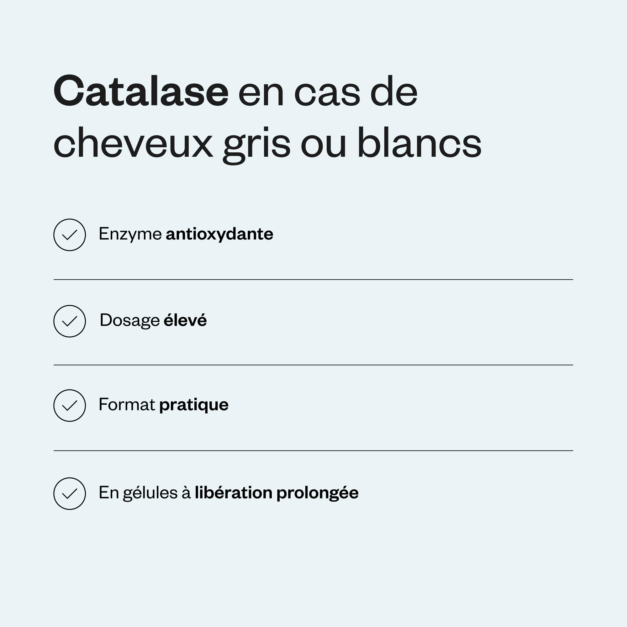 Catalase Anti-Cheveux Blancs 60 gélules SuperSmart - Blanchiment Prématuré Poils - Anti-Âge - Restauration Couleur Naturelle - Vegan