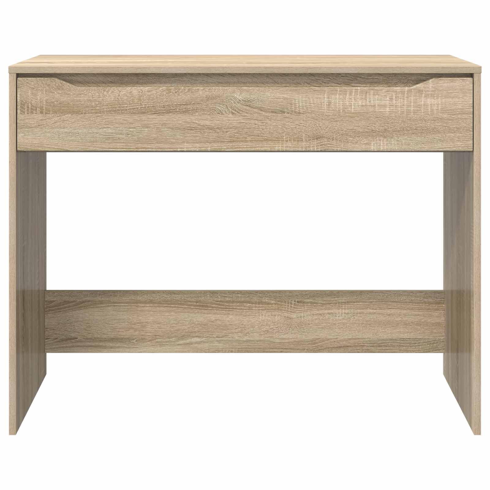 Scrivania in legno di rovere Sonoma, 100 x 50 x 78 cm, con cassetto, postazione di lavoro per ufficio, casa, studio, mobile per postazione di lavoro organizzata e arredamento da ufficio
