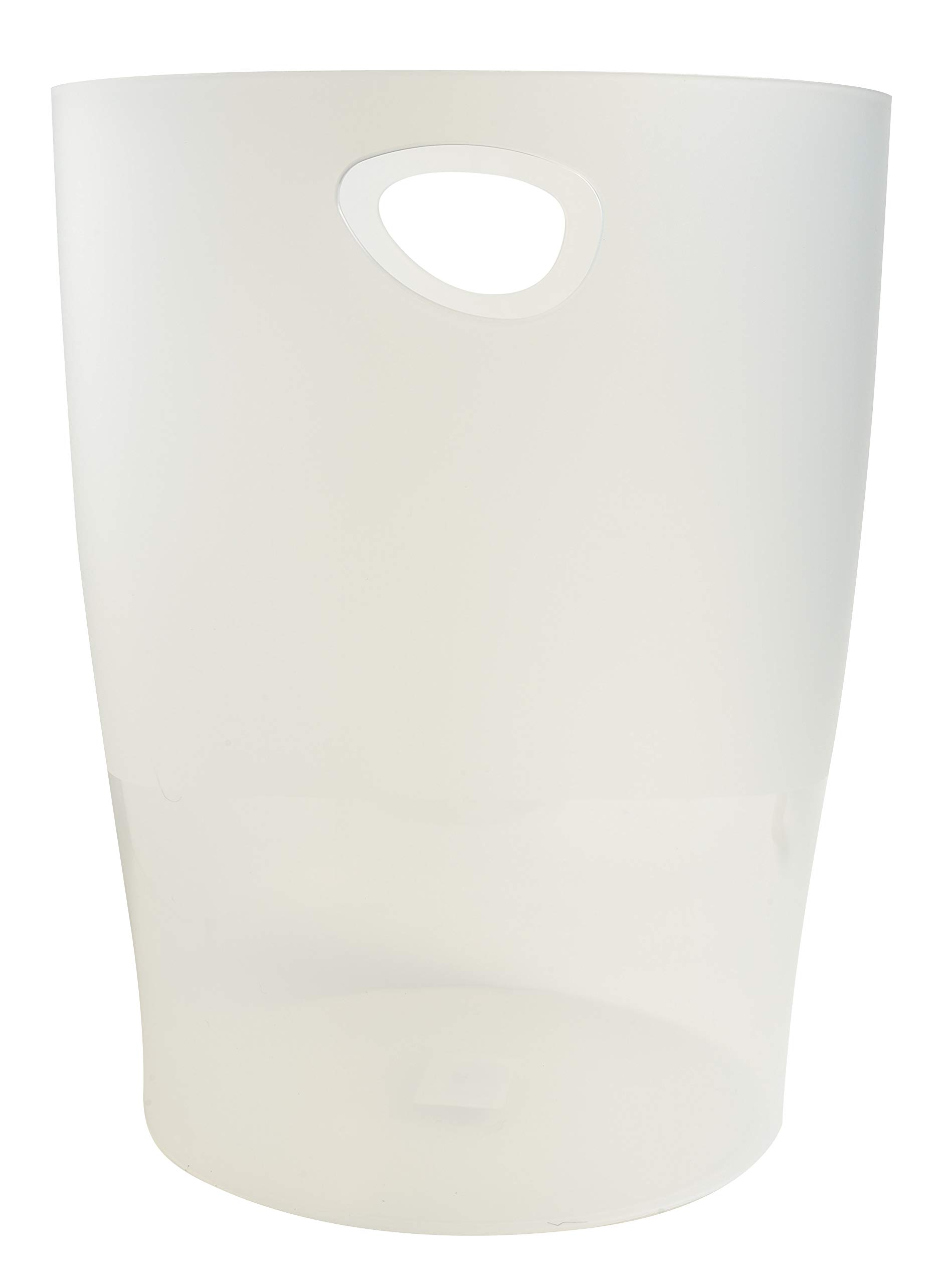 Exacompta 45357D ECOBIN 8er Pack Papierkorb 15 Liter mit Griffen. Eleganter und robuster Papierkorb und Mülleimer im modernen Design glasklar