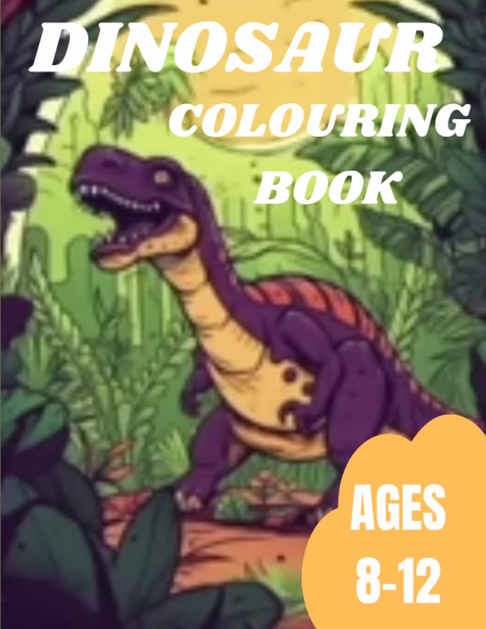 DINOSAUR COLOURING BOOK: Amazing dinosaur colouring book for kids Age 8-12