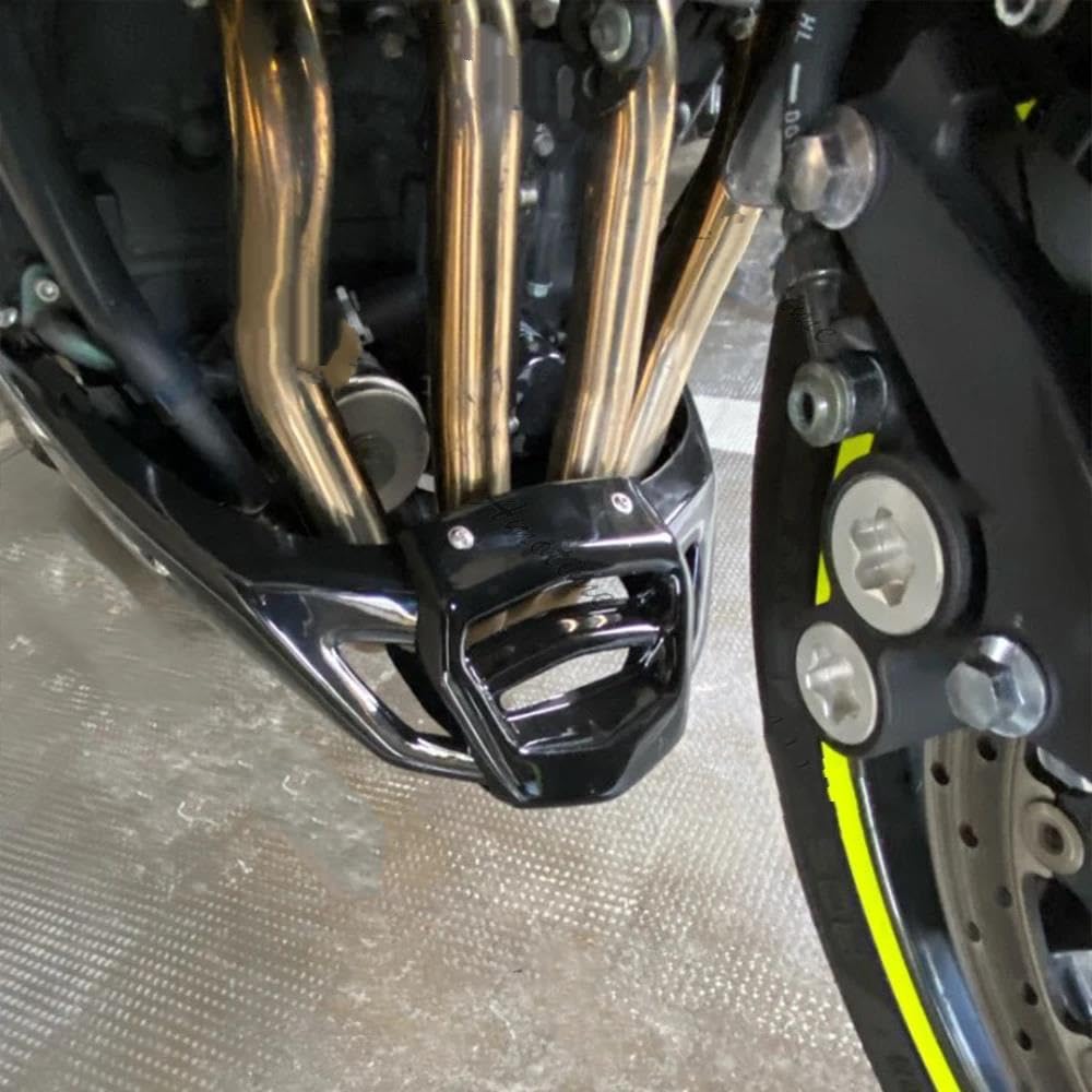 ESPYN Moto Spoiler Anteriore per FZ1S per FZ1N per FZ1 2006-2014 Moto Carenatura Motore Spoiler Rivestimento Kit di Montaggio Motociclo Naked Spoiler(Bright Black)