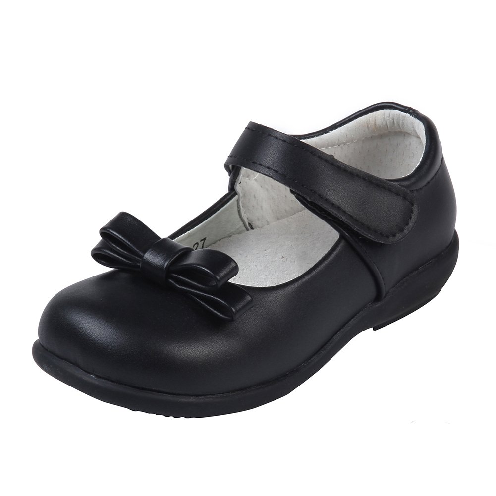 MK MATT KEELY Merceditas Niña Negro Zapatos Planos Escuela con Suela Goma Antideslizante