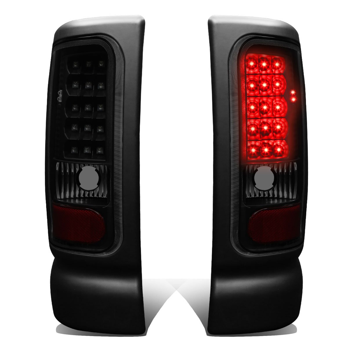 Photo 1 of DNA MOTORING TL-DRAM94-LED-BK-SM LED Tail Light Assembly Driver & Passenger Side [Compatible with 94-02 Dodge Ram 1500 2500 3500] Black / Smoke