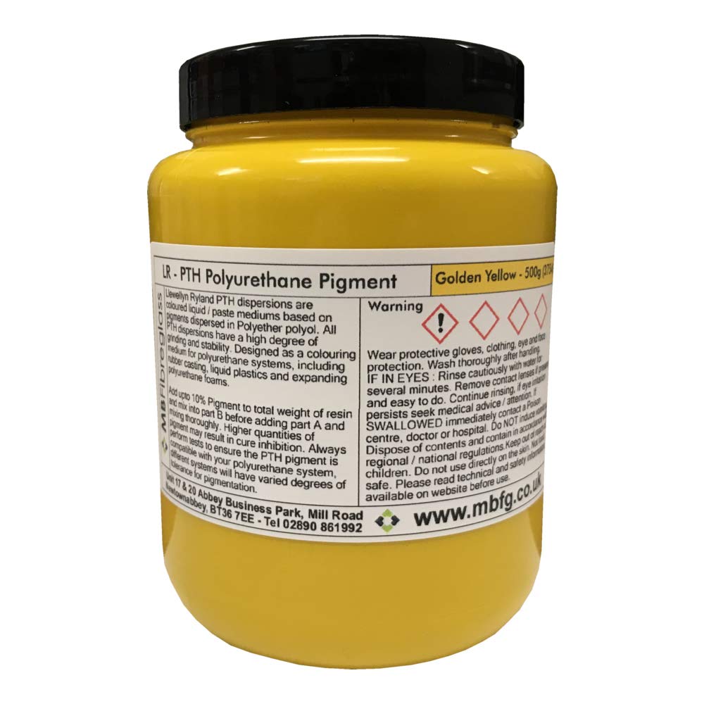 Polycraft Golden Yellow Polyurethane Pigment - 500g - PTH3754 (Compatible with Polyurethane Resins, Rubbers and Foams)
