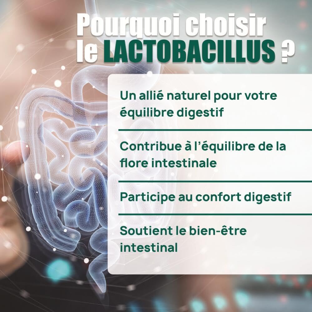 LACTOBACILLUS GASSERI - Naturel 200 Milliards de Ferment - Hautement Dosé - L. Gasseri - Complexe Vivant - Gélules Végétales Gastro-Résistantes - Lot de 3 - Programme 90J - Eric Favre