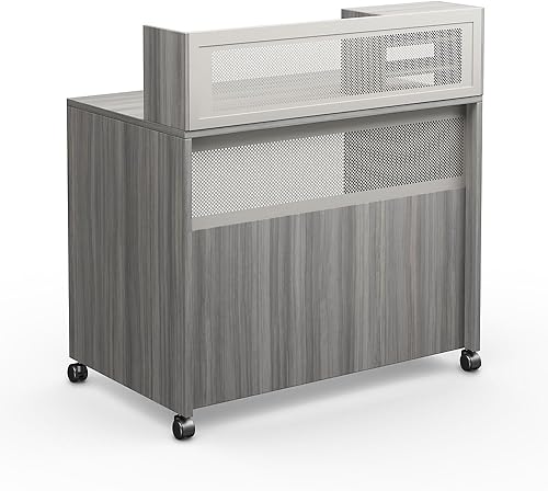 nbf signature series Moderno escritorio de recepción, estación de mostrador de pago móvil de altura de pie, 48 pulgadas de ancho x 30 pulgadas de