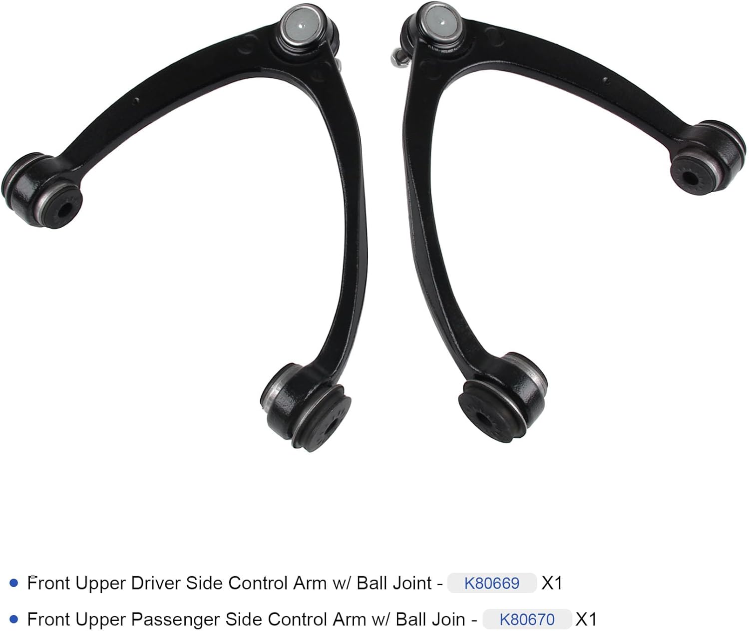 Docas 4pcs Front Upper Control Arms + Lower Ball Joints Replacement for 2007-2013 Chevy Silverado Tahoe Avalanche Suburban GMC Sierra Yukon XL Cadillac Escalade ESV EXT K80669 K80670 K6541