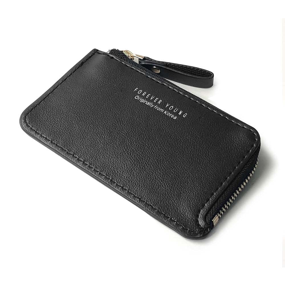 Amazon.com: Minimalist Slim Zipper Wallet Business Card Bag