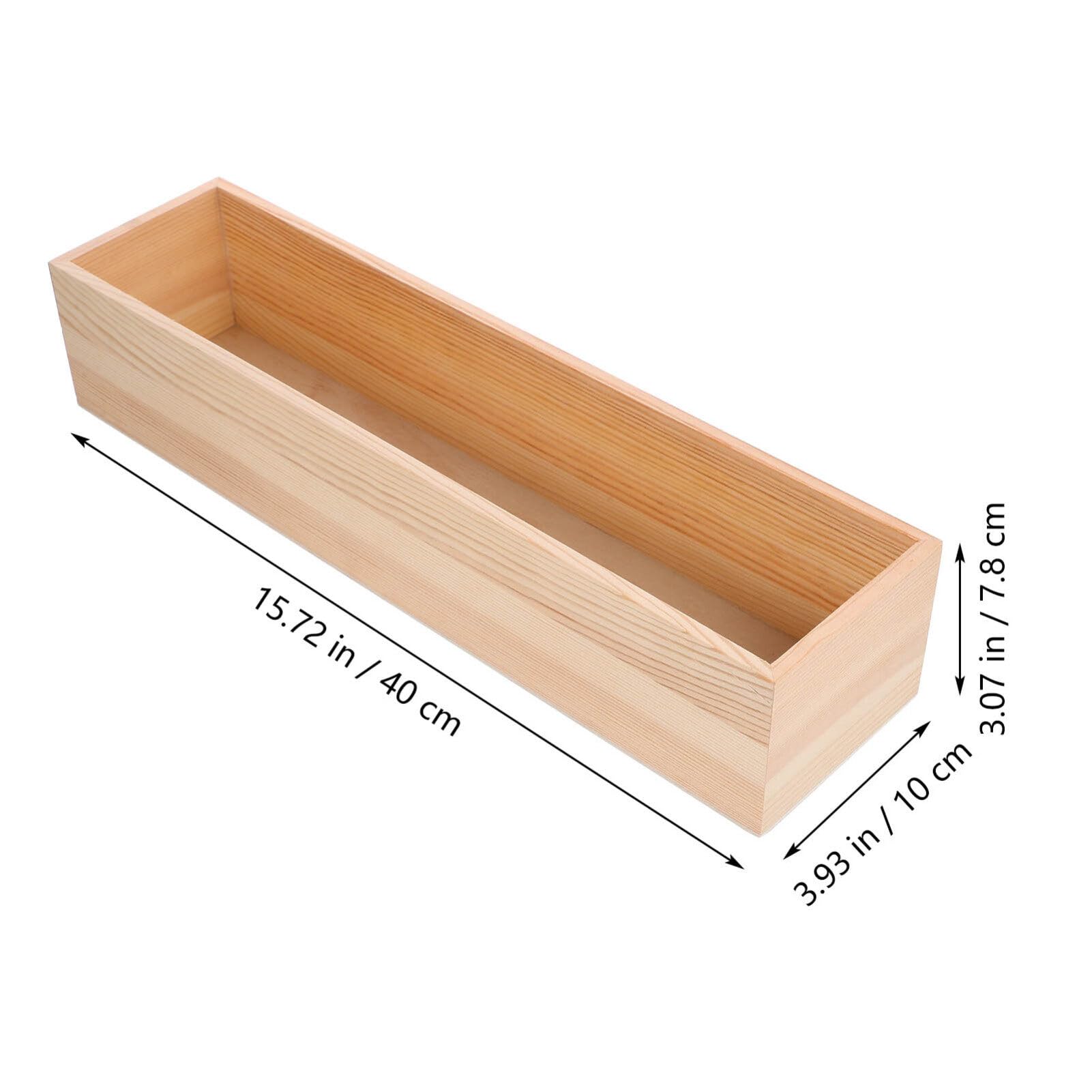 HOLIDYOYO Wooden Storage Box Without Lid Decorative Centerpiece Organizer for Home Table Sleek Minimalist Design for Sundries and Jewelry Fine Wood Construction