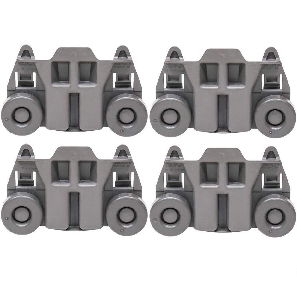Pack of 4 Dishwasher Premium Wheels Lower Rack for Kenmore Elite Dishwasher Parts Dishwasher Replacement Parts W10195417 Kitchen Aid Dishwasher