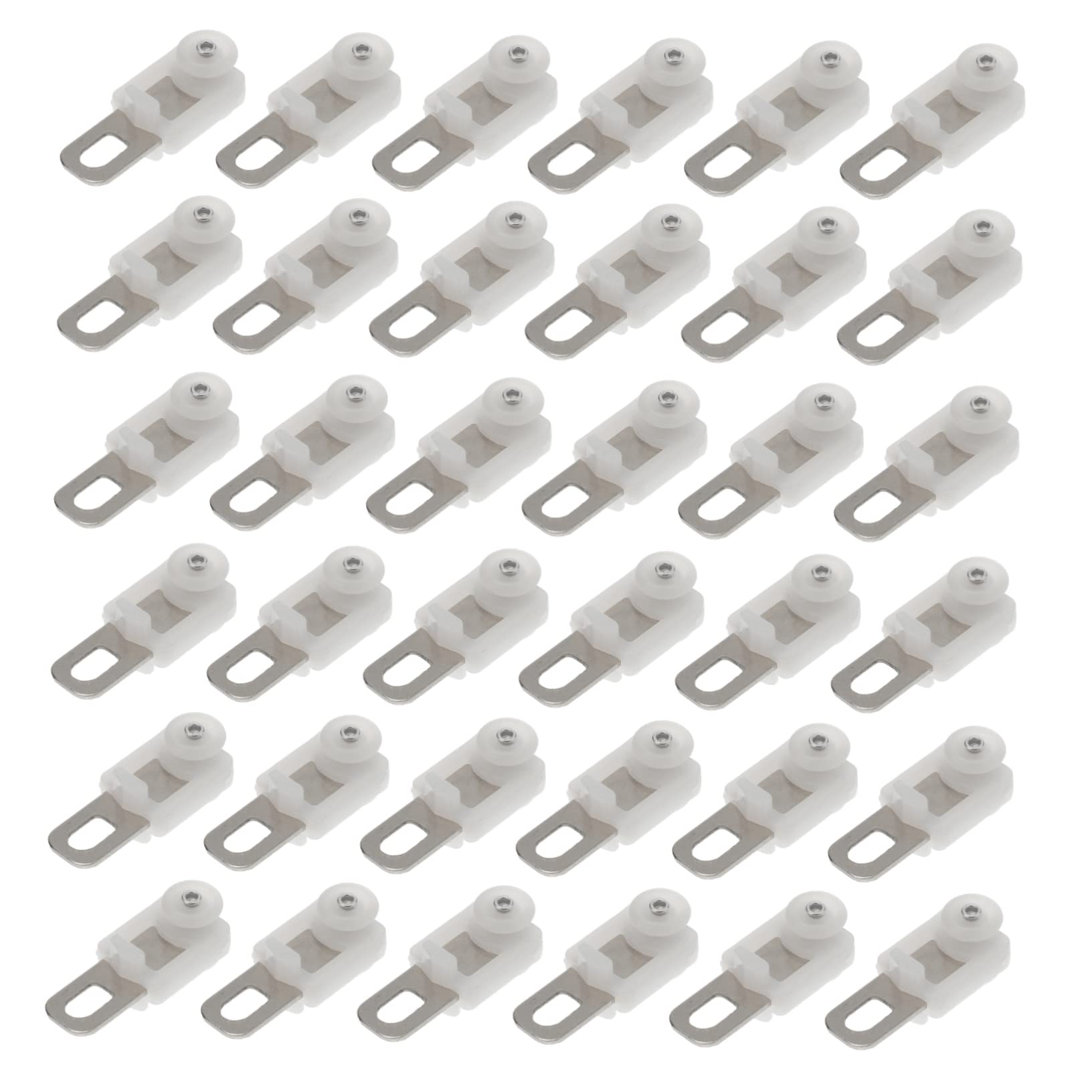 Lot De 50 Roulettes Pour Rail De Rideau En Acier Inoxydable - Glisseurs Universels Pour Tringle à Rideau