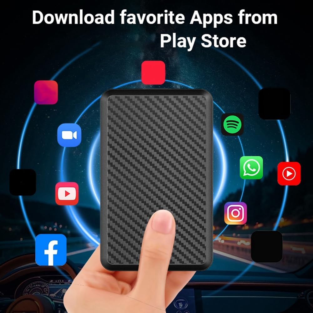 Android14 bezprzewodowy CarPlay Ai Box 4 rdzenie 4 GB RAM + 64 GB ROM wtyczka stabilna transmisja samochodowy adapter bezprzewodowy