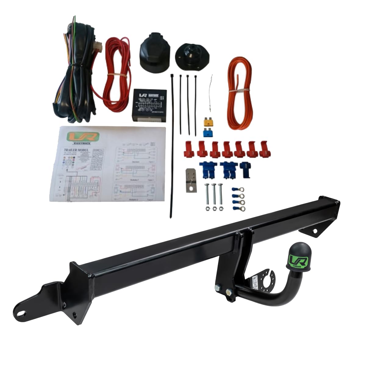 UmbraRimorchi Enganche de Cisne Fijo+13 Pin Cableado Compatible con Volvo