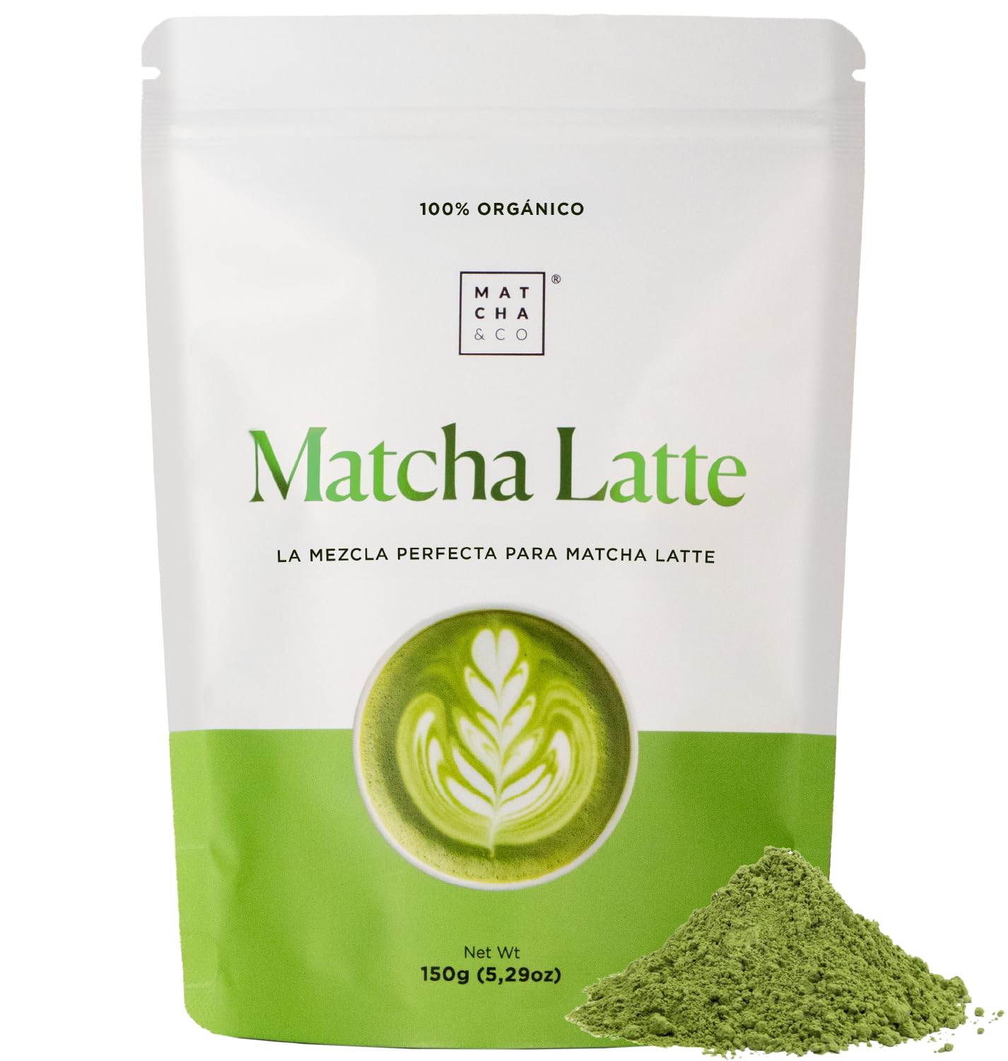 Matcha Latte en Polvo – Té Matcha Japonés, Ceremonial, con Leche Vegetal – Sabor Suave y Cremoso – Ideal para Bebidas Calientes y Frías – Sin Azúcar Refinado
