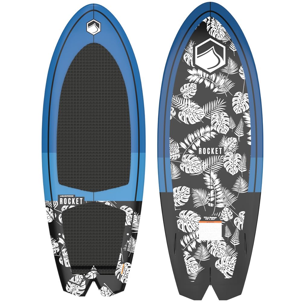 Liquid Force Rocket Wakesurfer with Handle and Rope, Blue, 4'8