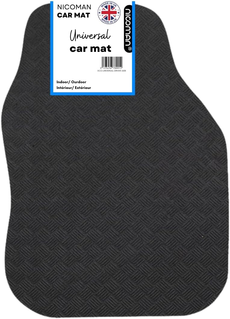 Nicoman Universal Car Floor Mat Spaghetti Coiled Non-Slip PVC Rubber