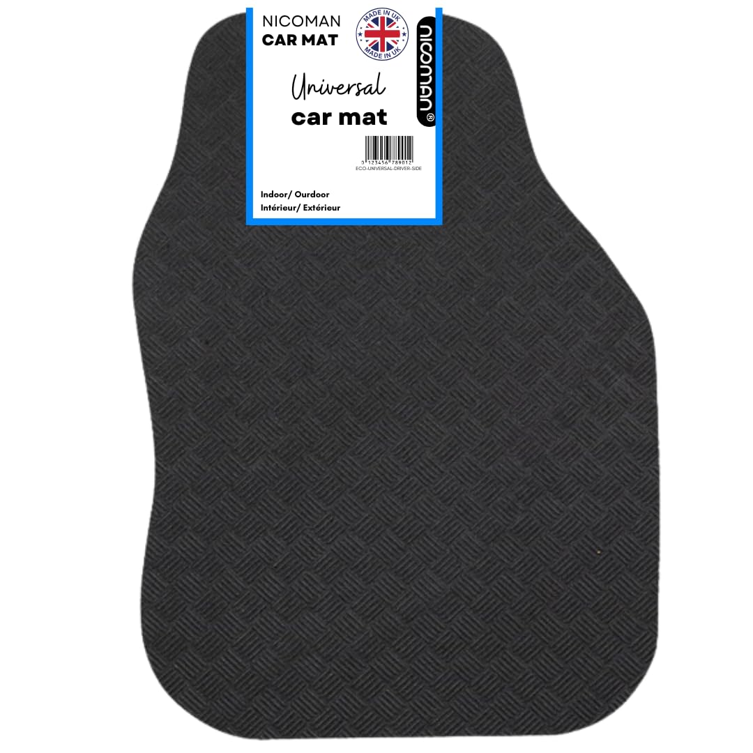 Universal Black Car Mats with Anti Slip Heavy Duty Performance All Weather