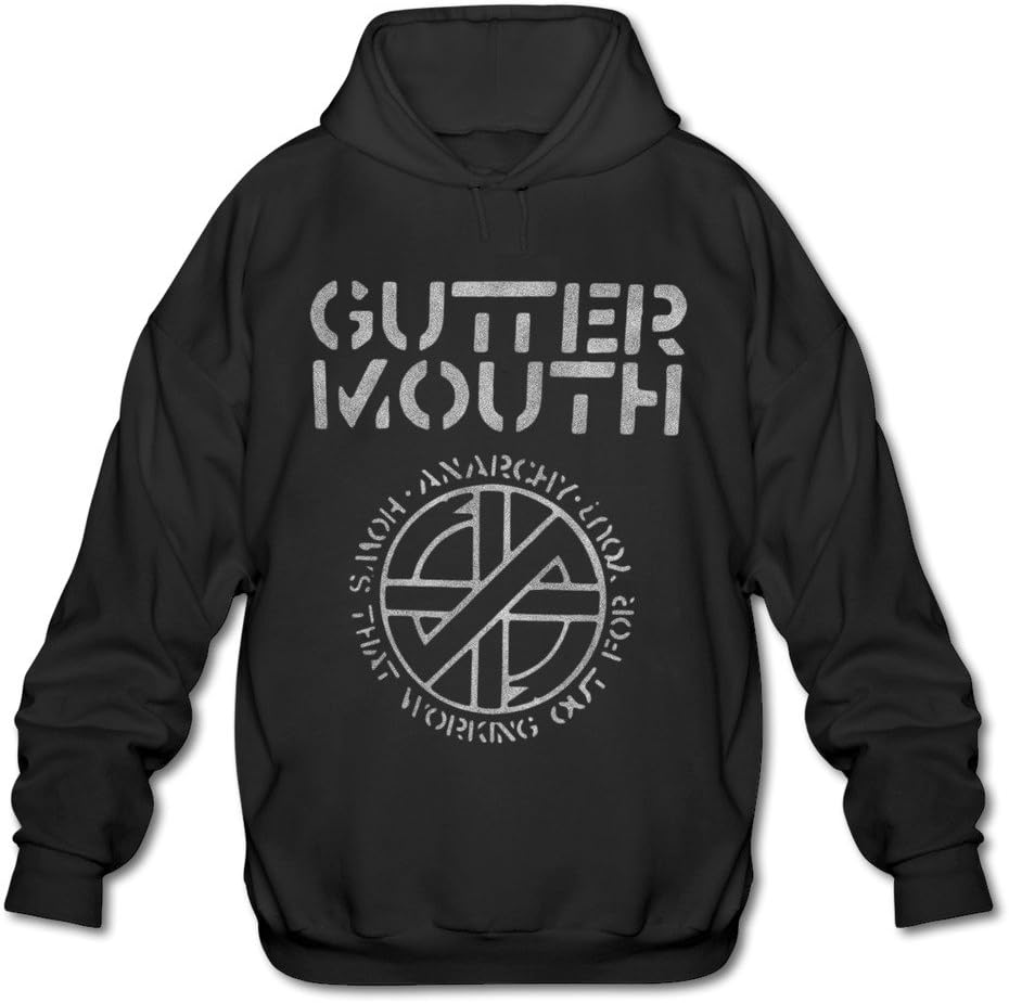 SHJQ Men's Hoodie Guttermouth Black Size S