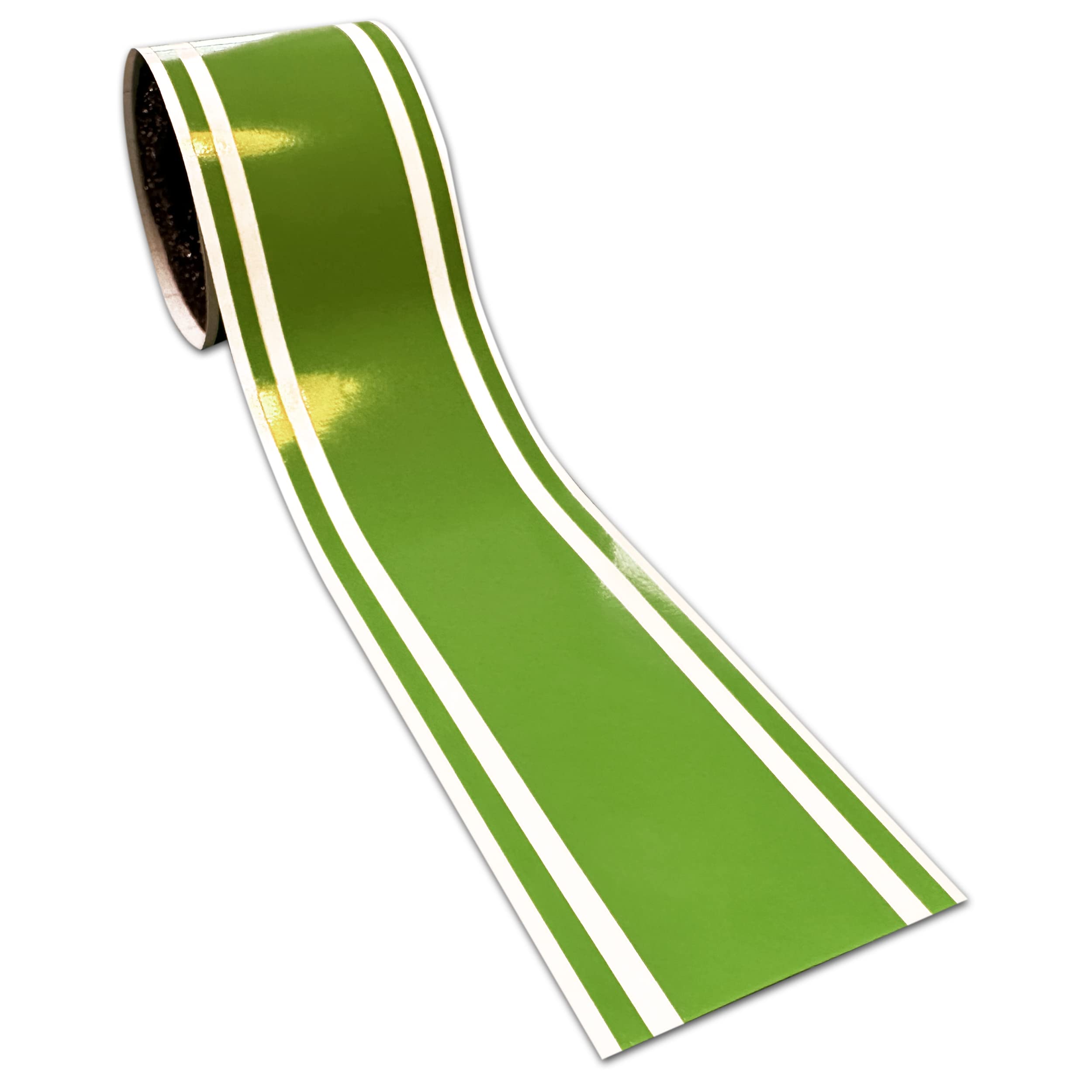 A1A Sales 3"x72" Vinyl Racing Stripes Decal Car Boat Trailer Sticker Pinstripes Tape (Lime Green (PMS 369C))