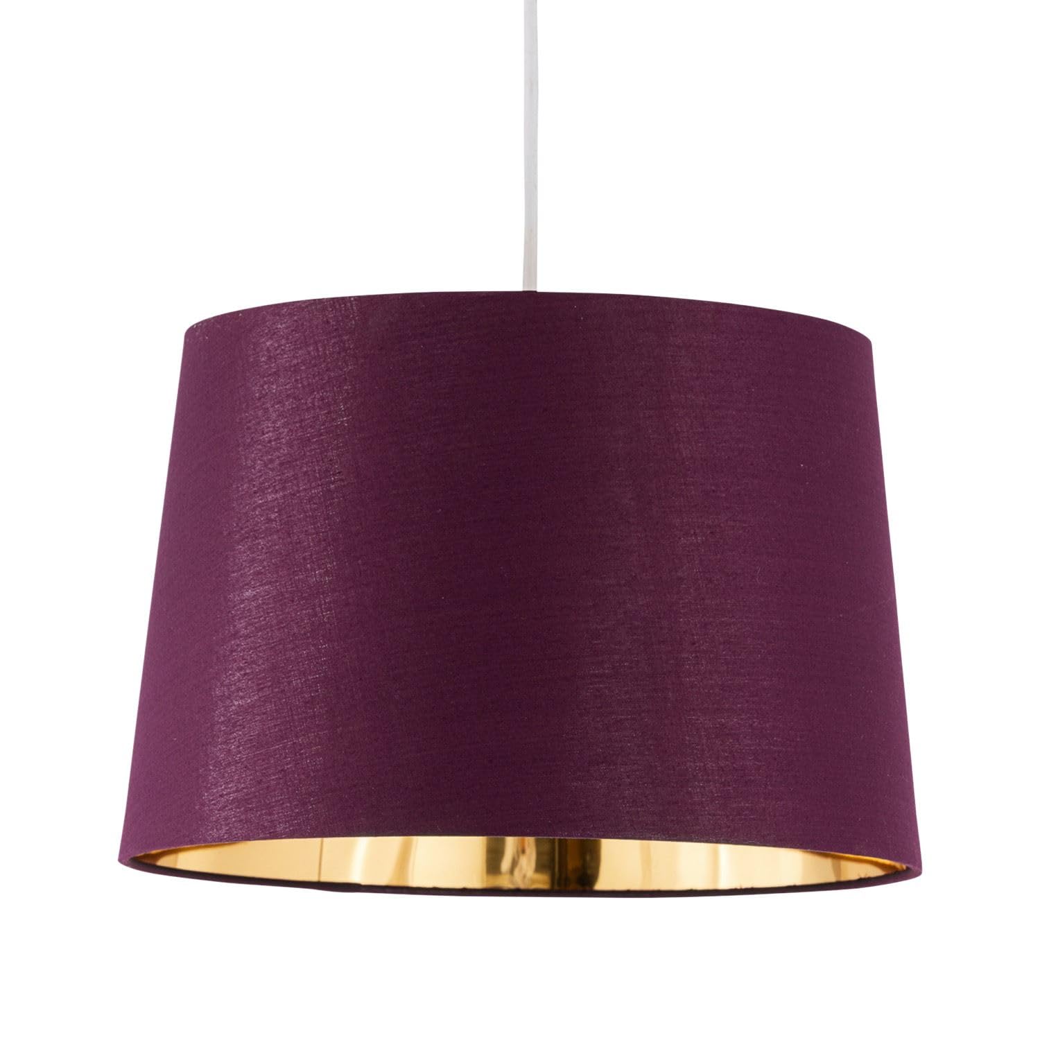 First Choice Lighting ZoeyBurgundy With Gold Inner 28Cm Easy Fit Pendant Or Lamp Shade from B&Q